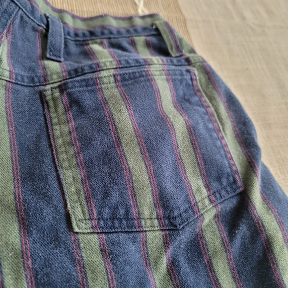 Sostanza vintage highwaist Jean shorts Sz 12 striped blue grey, pink - Picture 7 of 10
